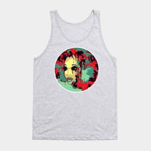 Afro Paint Afro Art Natural Hair Beauty Pretty Girl Tank Top